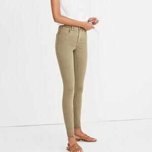 Madewell High Rise Skinny Jeans Raw Hem Garment Dyed Edition